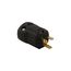 Arrow Hart Quick Grip Straight Blade Plug, #18-12 Awg 20A 125V, Black, 5-20P, 2-Pole 3-Wire, AH5364BK