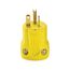 Arrow Hart Quick Grip Straight Blade Plug, #18-12 Awg 20A 125V, Yellow, 5-20P, 2-Pole 3-Wire, AH5364Y