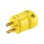 Arrow Hart Quick Grip Straight Blade Plug, #18-12 Awg 20A 125V, Yellow, 5-20P, 2-Pole 3-Wire, AH5364Y