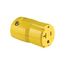 Arrow Hart Quick Grip Straight Blade Connector, #16-12 Awg 20A 125V, Yellow, 2-Pole 3-Wire, AH5369Y