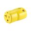 Arrow Hart Quick Grip Straight Blade Connector, #16-12 Awg 20A 125V, Yellow, 2-Pole 3-Wire, AH5369Y