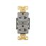 Arrow Hart Industrial Duplex Receptacle, #14-10 Awg 20A, 250V, Gray, 6-20R, Duplex, AH5462GY