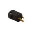 Arrow Hart Quick Grip Straight Blade Plug, #18-12 Awg 20A, 250V, Black, 5-20P, 2-Pole 3-Wire, AH5464BK