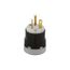 Arrow Hart Ultra Grip Straight Blade Plug, #16-#12 Awg 20A, 250V, Black, 6-20P, 2-Pole 3-Wire, AH5466