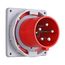 Arrow Hart Pin & Sleeve Inlet, #8-#2 Awg #10-#2 Awg (Ground), #12-#16 60A, Y 277/480V, Red, Male, AH560B7W