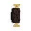 Arrow Hart Industrial Duplex Receptacle, #14-10 Awg 15A, 250V, Brown, 6-15R, Duplex, AH5662B