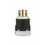 Arrow Hart Ultra Grip Straight Blade Plug, #18-#12 Awg 15A, 250V, Black, 6-15P, 2-Pole 3-Wire, AH5666