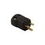 Arrow Hart Quick Grip Straight Blade Plug, #16-12 Awg 15A, 250V, 6-15P, 2-Pole 3-Wire, AH5666BK