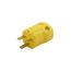 Arrow Hart Quick Grip Straight Blade Plug, #16-12 Awg 15A, 250V, 6-15P, 2-Pole 3-Wire, AH5666Y