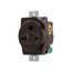 Panel Mount/Snap-In Single Receptacle, #14-10 Awg 15A, Panel, 250V, Black, High-Impact Nylon, AH5684