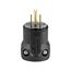 Arrow Hart Quick Grip Straight Blade Plug, #18-12 Awg 15A 125V, Black, 5-15P, 2-Pole 3-Wire, AH5965BK