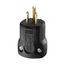 Arrow Hart Quick Grip Straight Blade Plug, #18-12 Awg 15A 125V, Black, 5-15P, 2-Pole 3-Wire, AH5965BK