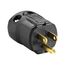 Arrow Hart Quick Grip Straight Blade Plug, #18-12 Awg 15A 125V, Black, 5-15P, 2-Pole 3-Wire, AH5965BK