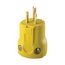 Arrow Hart Quick Grip Straight Blade Plug, #18 To #12 Awg 15A 125V, 5-15P, 2-Pole 3-Wire, AH5965Y