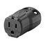 Arrow Hart Quick Grip Straight Blade Connector, #18-12 Awg 15A 125V, Black, 2-Pole 3-Wire, AH5969BK