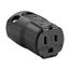 Arrow Hart Quick Grip Straight Blade Connector, #18-12 Awg 15A 125V, Black, 2-Pole 3-Wire, AH5969BK