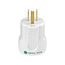Arrow Hart Quick Grip Straight Blade Plug, #18-12 Awg 15A 125V, White, 5-15P, 2-Pole 3-Wire, AH8115W