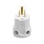 Arrow Hart Quick Grip Straight Blade Plug, #18-12 Awg 15A 125V, White, 5-15P, 2-Pole 3-Wire, AH8115W