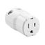 Arrow Hart Quick Grip Straight Blade Connector, #18-12 Awg 15A 125V, White, 2-Pole 3-Wire, AH8119W
