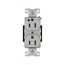 Arrow Hart Standard Duplex Receptacle, #14-10 Awg 15A, Healthcare 125V, Gray, Duplex, AH8200GY