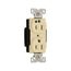 Arrow Hart Standard Duplex Receptacle, #14-10 Awg 15A, 125V, Ivory Auto-Grounding, AH8200V