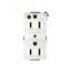 Arrow Hart Standard Duplex Receptacle, #14-10 Awg 15A, Healthcare 125V, Duplex, Bulk, AH8200W20