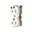 Arrow Hart Standard Duplex Receptacle, #14-10 Awg 15A, Healthcare 125V, Duplex, Bulk, AH8200W20