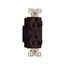 Arrow Hart Duplex Receptacle, #14-10 Awg 20A, Healthcare 125V, Brown Face Base, 5-20R, Duplex, AH8300B