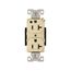 Arrow Hart Duplex Receptacle, #14-10 Awg 20A, Healthcare 125V, Ivory Face Base, 5-20R, Duplex, AH8300LTV