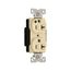 Arrow Hart Duplex Receptacle, #14-10 Awg 20A, Healthcare 125V, Ivory Face Base, 5-20R, Duplex, AH8300LTV