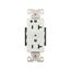 Arrow Hart Duplex Receptacle, #14-10 Awg 20A, Healthcare 125V Face Base, 5-20R, 2-Pole 3-Wire, AH8300W