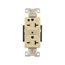 Arrow Hart Duplex Receptacle, #14-10 Awg 20A, Healthcare, 250V, Ivory Face Base, 6-20R, Duplex, AH8400V
