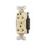 Arrow Hart Duplex Receptacle, #14-10 Awg 20A, Healthcare, 250V, Ivory Face Base, 6-20R, Duplex, AH8400V