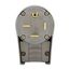 Arrow Hart Angled Plug, #12-4 Awg 60A, Range & Dryer, 250V, Gray & 15-60P, 3-Pole, 4-Wire, AH8462AN