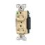 Arrow Hart Duplex Receptacle, #14 To 10 Awg 15A, Healthcare, 250V, Ivory, 6-15R, 2-Pole 3-Wire, AH8600V