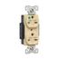 Arrow Hart Duplex Receptacle, #14 To 10 Awg 15A, Healthcare, 250V, Ivory, 6-15R, 2-Pole 3-Wire, AH8600V