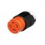 Arrow Hart Color Coded Locking Connector, #14-8 Awg 30A, 125/250V, L14-30 3-Pole 4-Wire, AHCL1430C