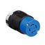 Arrow Hart Color Coded Locking Connector, #14-8 Awg 20A, 250V, L15-20 3-Pole 4-Wire, AHCL1520C