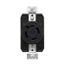 Arrow Hart Color Coded Locking Receptacle, #14-8 Awg 20A, Y 120/208 V, L18-20, 4-Pole, 4-Wire, AHCL1820R
