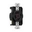 Arrow Hart Color Coded Locking Receptacle, #14-8 Awg 20A, Y 277/480V, L19-20, 4-Pole, 4-Wire, AHCL1920R