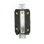 Arrow Hart Color Coded Locking Receptacle, #14-8 Awg 30A, Y 347/600V, Black, 4-Pole, 4-Wire, AHCL2030R