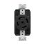 Arrow Hart Color Coded Locking Receptacle, #14-8 Awg 30A, Y 347/600V, Black, AHCL2330R
