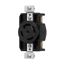 Arrow Hart Color Coded Locking Receptacle, #14-8 Awg 30A, Y 347/600V, Black, AHCL2330R