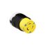 Arrow Hart Color Coded Locking Connector, #14-8 Awg 20A 125V, L5-20, 2-Pole 3-Wire, AHCL520C
