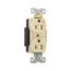 Arrow Hart Industrial Duplex Receptacle, #14-10 Awg 15A 125V, Ivory Face Base, Isolated Ground, AHIG5262V