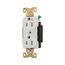 Arrow Hart Industrial Duplex Receptacle, #14-10 Awg 15A 125V Face Base, Isolated Ground, AHIG5262W
