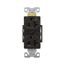 Arrow Hart Industrial Duplex Receptacle, #14-10 Awg 20A 125V, Black Face Base, Isolated Ground, AHIG5362BK
