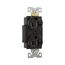 Arrow Hart Industrial Duplex Receptacle, #14-10 Awg 20A 125V, Black Face Base, Isolated Ground, AHIG5362BK
