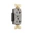 Arrow Hart Industrial Duplex Receptacle, #14-10 Awg 20A 125V, Gray Face Base, Isolated Ground, AHIG5362GY