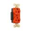 Arrow Hart Industrial Duplex Receptacle, #14 To 10 Awg 20A 125V, Orange, 2-Pole 3-Wire, AHIG5362RN